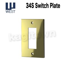 画像1: WEST 【ウエスト】スイッチプレート[WEST-34S]Agaho brass 34S Switch Plate (1)