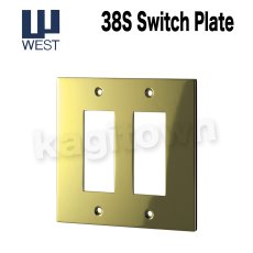 画像1: WEST 【ウエスト】スイッチプレート[WEST-38S]Agaho brass 38S Switch Plate (1)