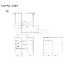 画像3: WEST 【ウエスト】プッシュプルハンドル[WEST-EntranceDoor927 Push Pull Handle]927 Push Pull Handle (3)