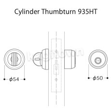 画像4: WEST 【ウエスト】シリンダー[WEST-EntranceDoor 935HT Cylider/Thumbturn]935HT Cylider/Thumbturn (4)