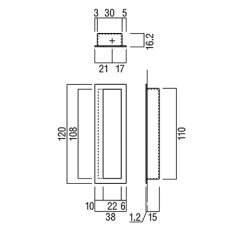 画像2: UNION【ユニオン】MTH505-01-023[ドアハンドル]片面 (2)