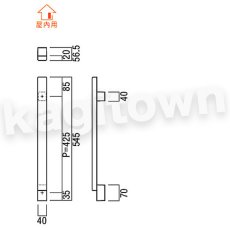 画像3: UNION【ユニオン】G1280-25-190[ドアハンドル]室内用 (3)