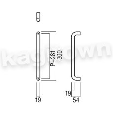 画像6: UNION【ユニオン】G2605-01-001-L150[ドアハンドル]押し棒 1セット（内外）G2605-01シリーズ (6)