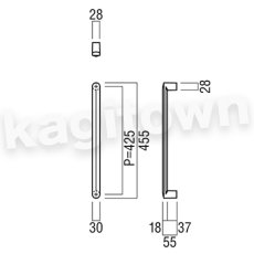 画像2: UNION【ユニオン】G1085-25-176[ドアハンドル]押し棒 1セット（内外） (2)