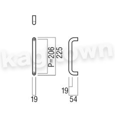 画像4: UNION【ユニオン】G2605-01-001-L150[ドアハンドル]押し棒 1セット（内外）G2605-01シリーズ (4)