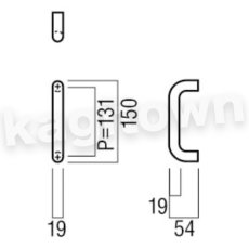 画像2: UNION【ユニオン】G2605-01-001-L150[ドアハンドル]押し棒 1セット（内外）G2605-01シリーズ (2)