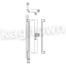 画像6: UNION【ユニオン】T2110-01-023-L300[ドアハンドル]押し棒 1セット（内外） (6)