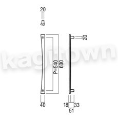 画像4: UNION【ユニオン】G1266-25-196[ドアハンドル]押し棒 1セット（内外） (4)