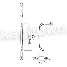 画像2: UNION【ユニオン】G1267-10-523[ドアハンドル]押し棒 1セット（内外） (2)