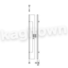 画像3: UNION【ユニオン】G1272-26-116-L1300[ドアハンドル]押し棒 1セット（内外）G1272-26-111-L1300 (3)