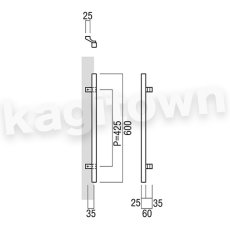 画像4: UNION【ユニオン】T1270-36-076[ドアハンドル]押し棒 1セット（内外） (4)