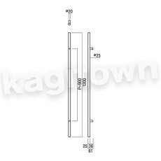 画像3: UNION【ユニオン】G1271-26-116-L1300[ドアハンドル]押し棒 1セット（内外）G1271-26-111-L1300 (3)