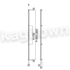 画像3: UNION【ユニオン】G1271-26-111-P1925[ドアハンドル]押し棒 1セット（内外）G1271-26-111-P2025 (3)