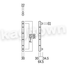 画像4: UNION【ユニオン】G1268-26-193[ドアハンドル]押し棒 1セット（内外）G1268-26-192/G1268-26-131 (4)