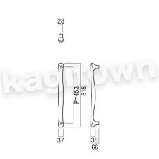 画像2: UNION【ユニオン】G1103-01-003[ドアハンドル]押し棒（内外） (2)