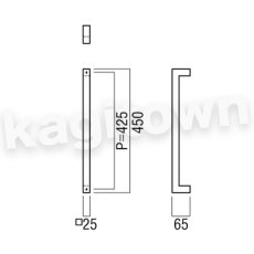 画像4: UNION【ユニオン】G1171-01-001-L300 ドアハンドル]押し棒（内外）G1171-01-001-L450/G1171-01-001-L600/G1171-01-023-L300/G1171-01-023-L450/G1171-01-023-L600/G1171-01-061-L300/G1171-01-061-L450/G1171-01-061-L600 (4)