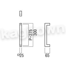 画像2: UNION【ユニオン】G1171-01-001-L300 ドアハンドル]押し棒（内外）G1171-01-001-L450/G1171-01-001-L600/G1171-01-023-L300/G1171-01-023-L450/G1171-01-023-L600/G1171-01-061-L300/G1171-01-061-L450/G1171-01-061-L600 (2)