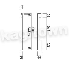 画像2: UNION【ユニオン】G1174-01-023-L600 ドアハンドル]押し棒（内外）G1174-01-023-L1250G1174-01-023-L2000 (2)