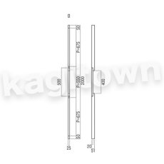 画像2: UNION【ユニオン】G1212-22-121-L2000 ドアハンドル]押し棒（内外） (2)