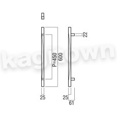 画像4: UNION【ユニオン】G1235-25-131 ドアハンドル] 押し棒（内外）G1235-25-195/G1235-25-196 (4)