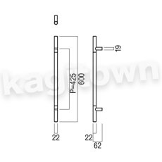 画像2: UNION【ユニオン】G1236-02-991 ドアハンドル] 押し棒（内外） (2)