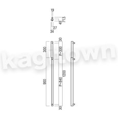 画像2: UNION【ユニオン】G1238-01-090-R ドアハンドル] 押し棒（内外）G1238-01-090-L (2)