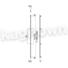 画像2: UNION【ユニオン】G2690-20-121-P2025[ドアハンドル] 押し棒（内外） (2)