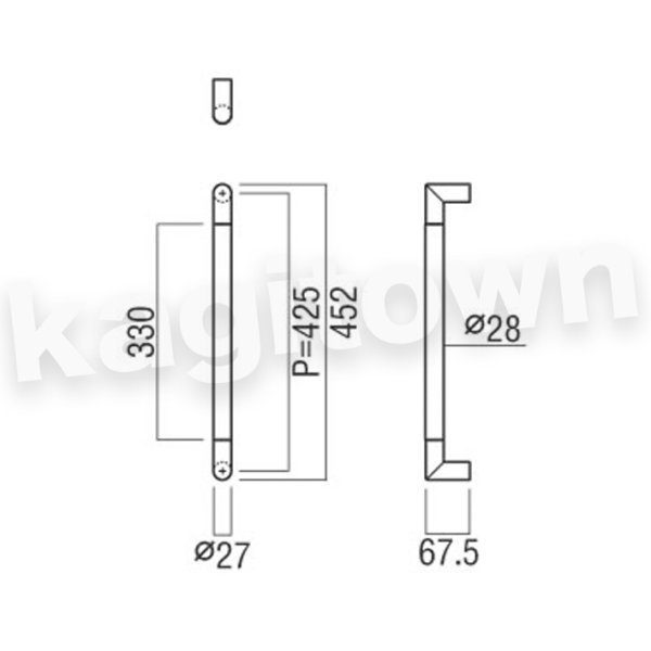 UNION【ユニオン】G2750-41-131-L452[ドアハンドル] 押し棒（内外）