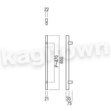 画像2: UNION【ユニオン】G2925-01-023[ドアハンドル] 押し棒（内外） (2)