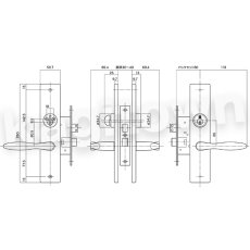 画像4: 【長沢製作所】ESPACE[KODAI-K-3354]古代 33レバー長座(玄関用) 取替用玄関錠 エスパース (4)