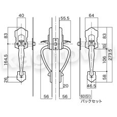 画像2: 【長沢製作所】装飾空錠[キャッスルジュニア]古代 (2)