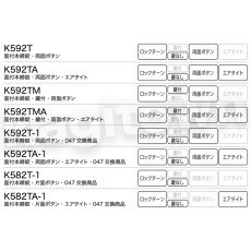 画像3: 【長沢製作所】KEYLEX500[KEYLEX/キーレックス]K592T 面付本締錠・両面ボタン・エアタイト・047 交換商品 (3)