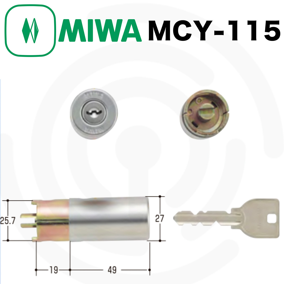 ミズタニ:MIWA取替用シリンダー MCY-227 鍵 交換用 :icn-hil-03892126