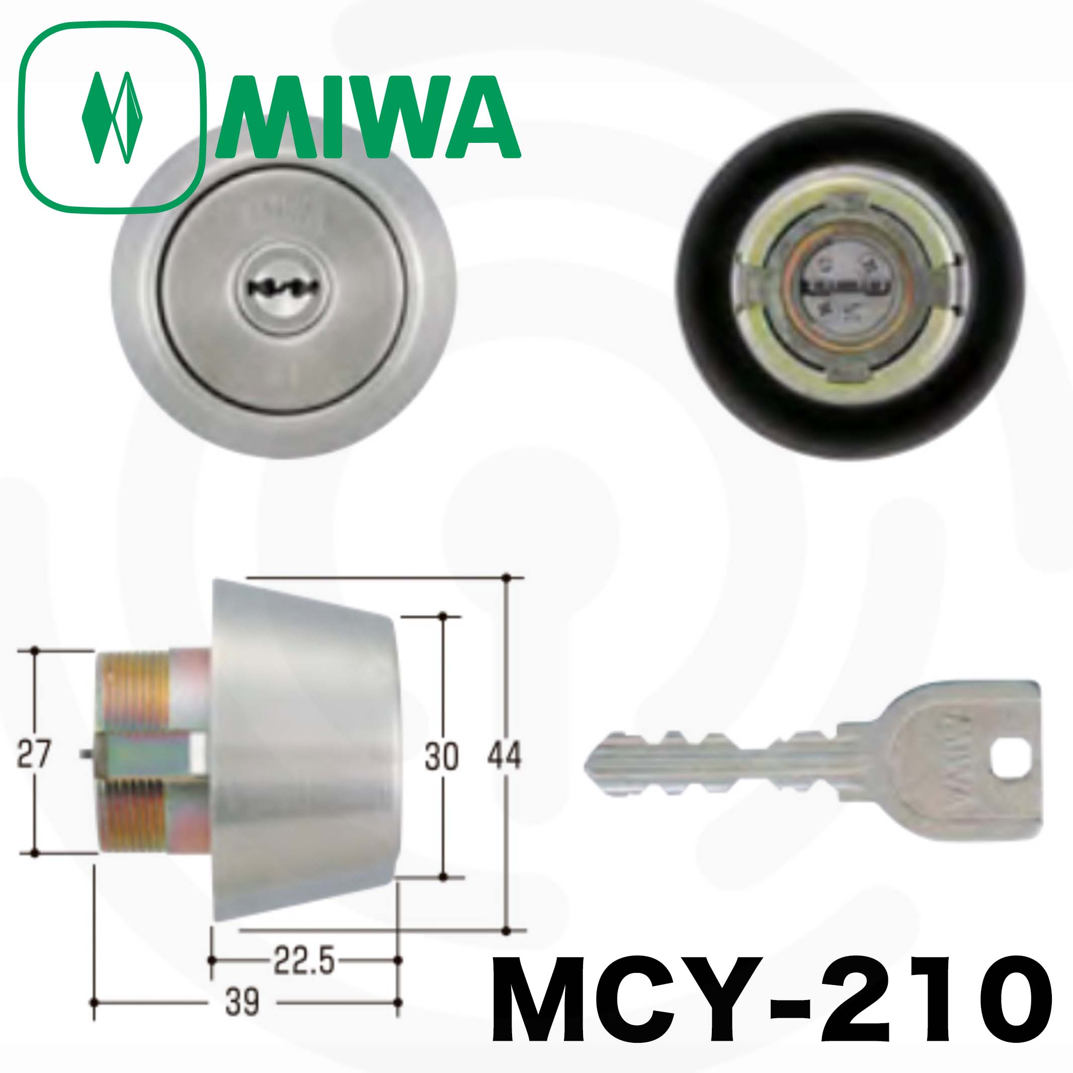 ミズタニ:MIWA取替用シリンダー MCY-503 鍵 交換用 :icn-hil-03892261