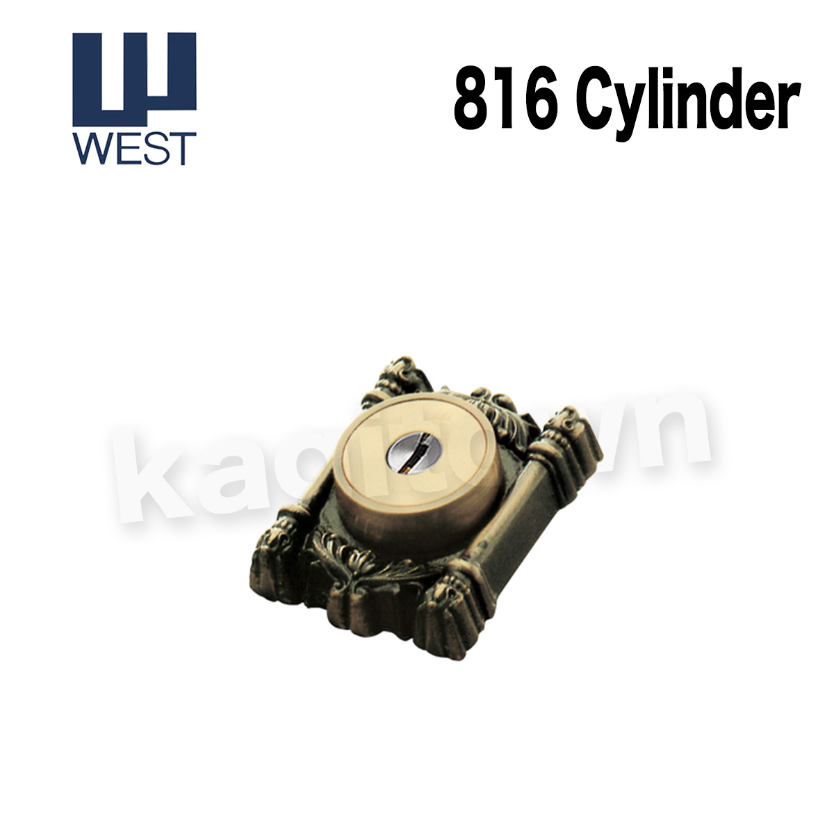 鍵 交換 WEST,ウエスト 532ガラスフレーム錠 シルバー :West-532-S-S